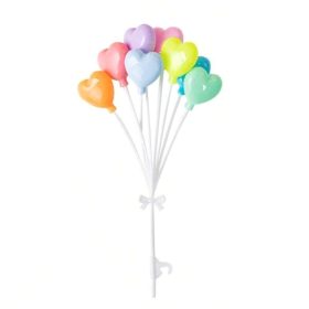 Műanyag tortadekoráció, tortadísz – Szív alakú lufik