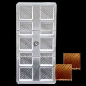 Polikarbonát bonbon forma – Csíkos táblák  