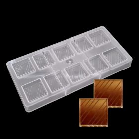 Polikarbonát bonbon forma – Csíkos táblák  