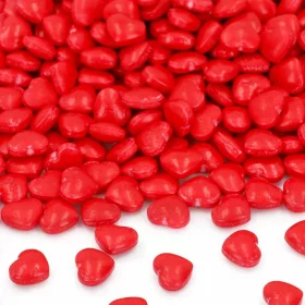 Cake-Masters szórócukor, cukorgyöngy - Piros szív - 80g