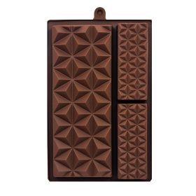 3 részes szilikon táblás csokoládé forma – Gyémánt