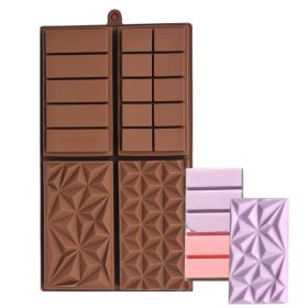   4 részes szilikon táblás csokoládé forma – Vegyes minta