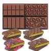 4 részes szilikon táblás csokoládé forma – Vegyes minta
