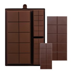 3 részes szilikon táblás csokoládé forma – Kockás