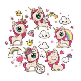 Dekorációs ostyalap – Kis Unikornisok