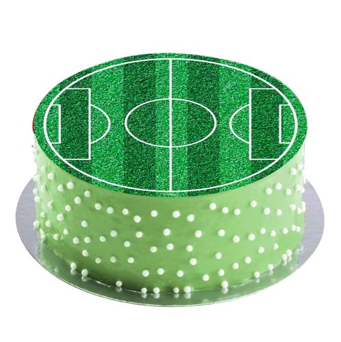 Dekorációs ostyalap – Focipálya - Kerek