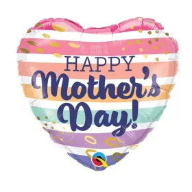   Fólia lufi - Boldog Anyák Napját - Happy Mother's Day – Szív alakú