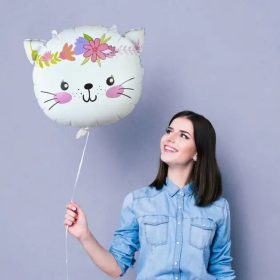 Fólia lufi – Cica, macska virágokkal