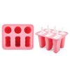 6 részes szilikon jégkrém forma - 2 féle minta egy formában