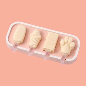   4 részes szilikon jégkrém készítő forma – Vegyes minta 