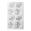 8 részes szilikon forma, mousse forma - Szív