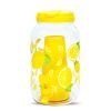 Műanyag italadagoló csappal, műanyag poharakkal - Citrom