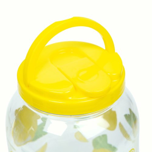 Műanyag italadagoló csappal, műanyag poharakkal - Citrom