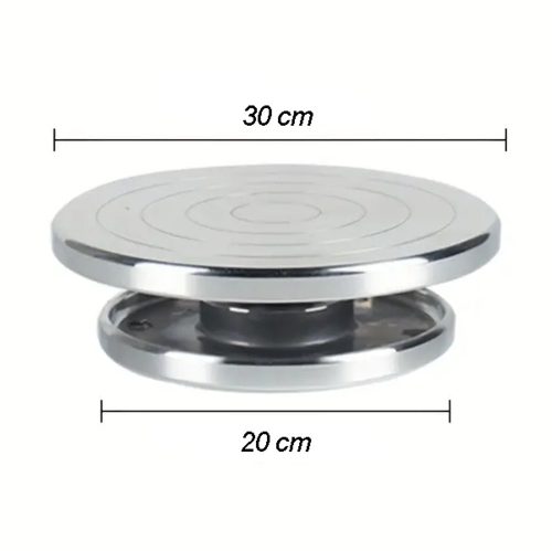 Kétoldalas alumínium forgatható tortaállvány – 20 cm és 30 cm