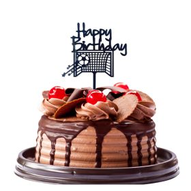   Akril tortadekoráció "Happy Birthday" felirattal – Foci, focilabda 