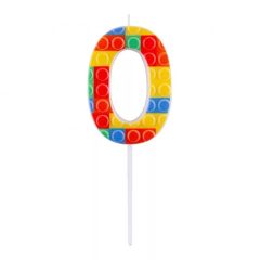 LEGO mintás számgyertya, tortagyertya - 0