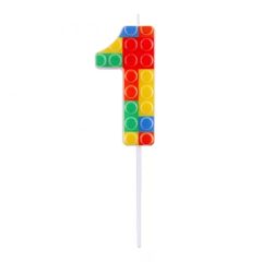 LEGO mintás számgyertya, tortagyertya - 1