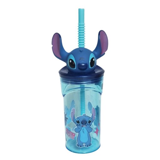 3D műanyag szívószálas pohár - Lilo és Stitch, A csillagkutya