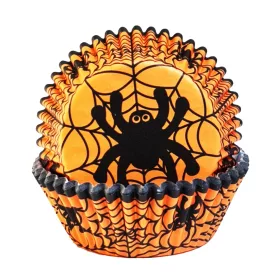 50 darabos Halloween Muffin Papír – Pók