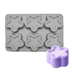 6 részes szilikon mousse forma – Csillag