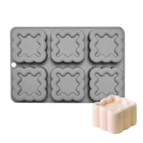 6 részes szilikon mousse forma – Kocka, négyzet