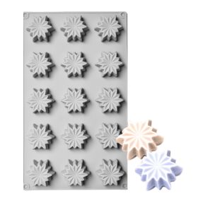 15 részes szilikon forma - Hópehely, hópihe
