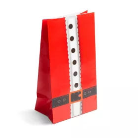   Papír karácsonyi ajándéktasak – Mikulás ruhája – 4 darab/csomag