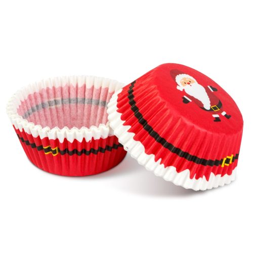 40 darabos karácsonyi muffin papír – Télapó, Mikulás minta