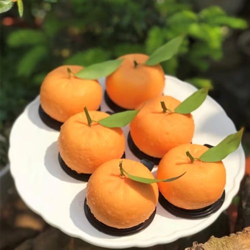 Szilikon sütemény forma, mousse forma – Narancs, mandarin