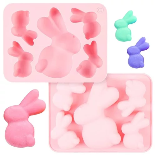 5 részes szilikon forma - Nyúl, nyuszi