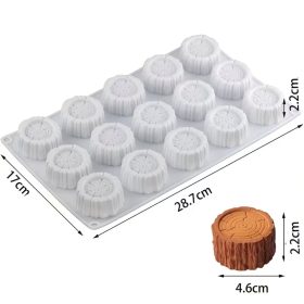 15 részes szilikon forma – Farönk, fatörzs 