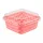 3 darabos műanyag, négyzet alakú süteményes doboz tetővel – Rózsaszín