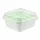 3 darabos műanyag, négyzet alakú süteményes doboz tetővel – Zöld