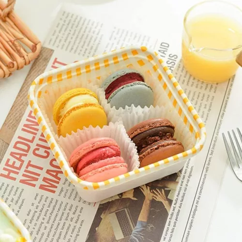 3 darabos műanyag, négyzet alakú süteményes doboz tetővel – Zöld