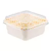 3 darabos műanyag, négyzet alakú süteményes doboz tetővel – Sárga