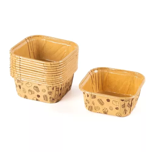 6 darabos papír muffin papír – Mintás – Négyzet