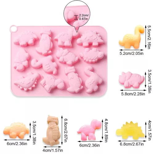 12 részes szilikon forma, mousse forma – Dinoszauruszok, dinók
