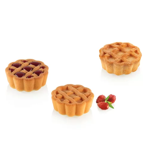 15 részes szilikon mousse forma - Fonott kosárka, pite forma