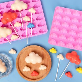 Szilikon csokoládé, bonbon és gumicukor forma – Felhők