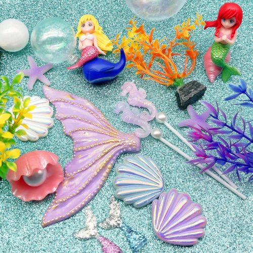 Műanyag torta dekorációs szett – Sellő, hableány 