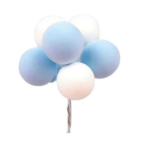 Gömb tortadísz, tortadekoráció - Kék, fehér