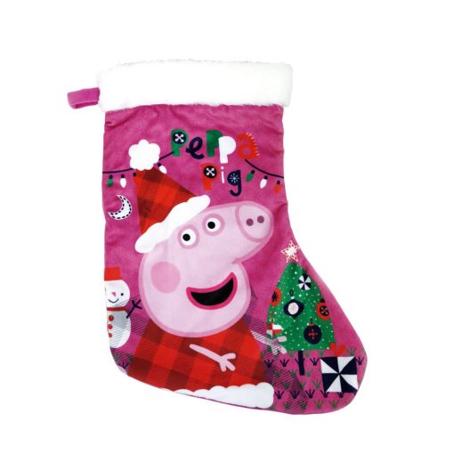 Karácsonyi kandalló zokni, csizma - Peppa malac 42 cm