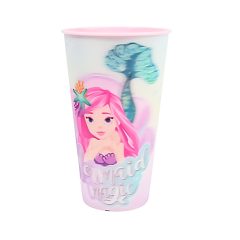 3D hatású műanyag pohár - Sellő Magic 480 ml