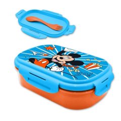 Műanyag szendvicsdoboz evőeszközzel - Disney Mickey Go 