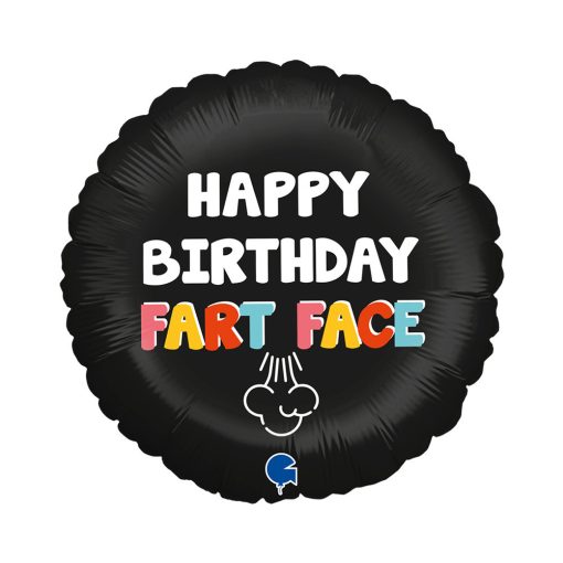 Fólia lufi - Happy Birthday - Vicces - Fart Face 