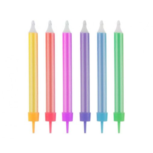 12 darabos tortagyertya, gyertya szett - Színes - Colors