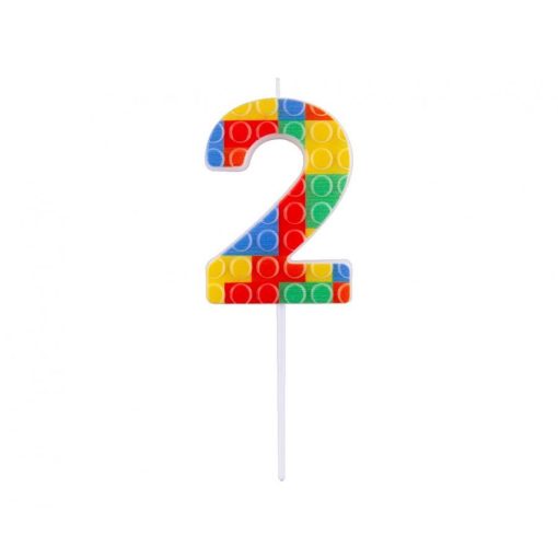 Tortagyertya, számgyertya - Építőkocka - 2
