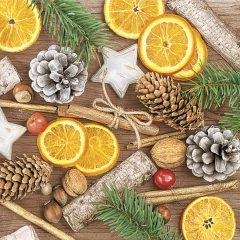   Papír szalvéta - Karácsony - Karácsony Winter Decorations Cinnamon 