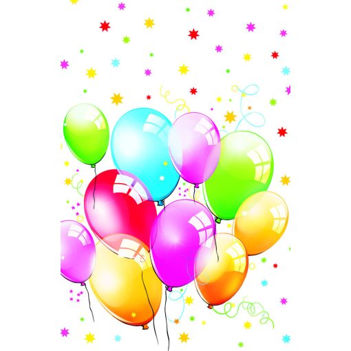 Papír asztalterítő - Színes Lufik - Birthday 