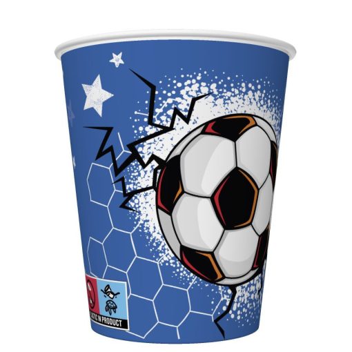 8 darabos papír pohár - Focis - Cool 250 ml